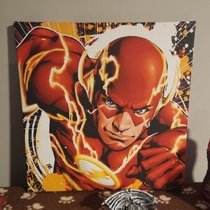Dynamic Red Superhero Wall Art